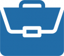 THRU Project Former Foster Youth employment statistics icon of a briefcase