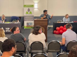 TDJ Consulting at THRU Works Career Day, Owner Tramelle Jones TDJ Consulting at THRU Works Career Day, Owner Tramelle Jones