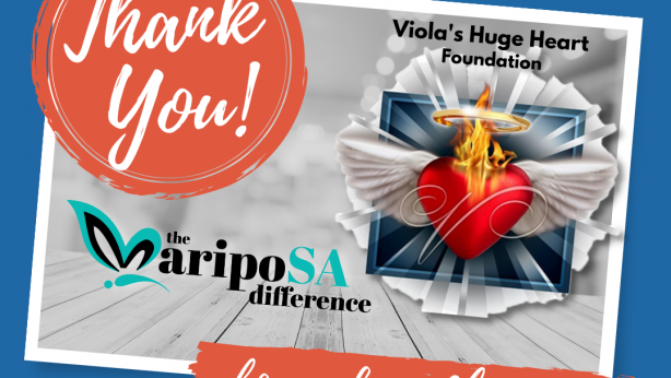 Thank you for making Christmas with logos: The MaripoSA Difference and Viola's Huge Heart Foundation