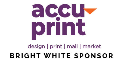Accuprint Logo with Bright White Sponsor